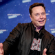 Elon Musk gives a thumbs up at the Axel Springer Award ceremony in Berlin in 2020.